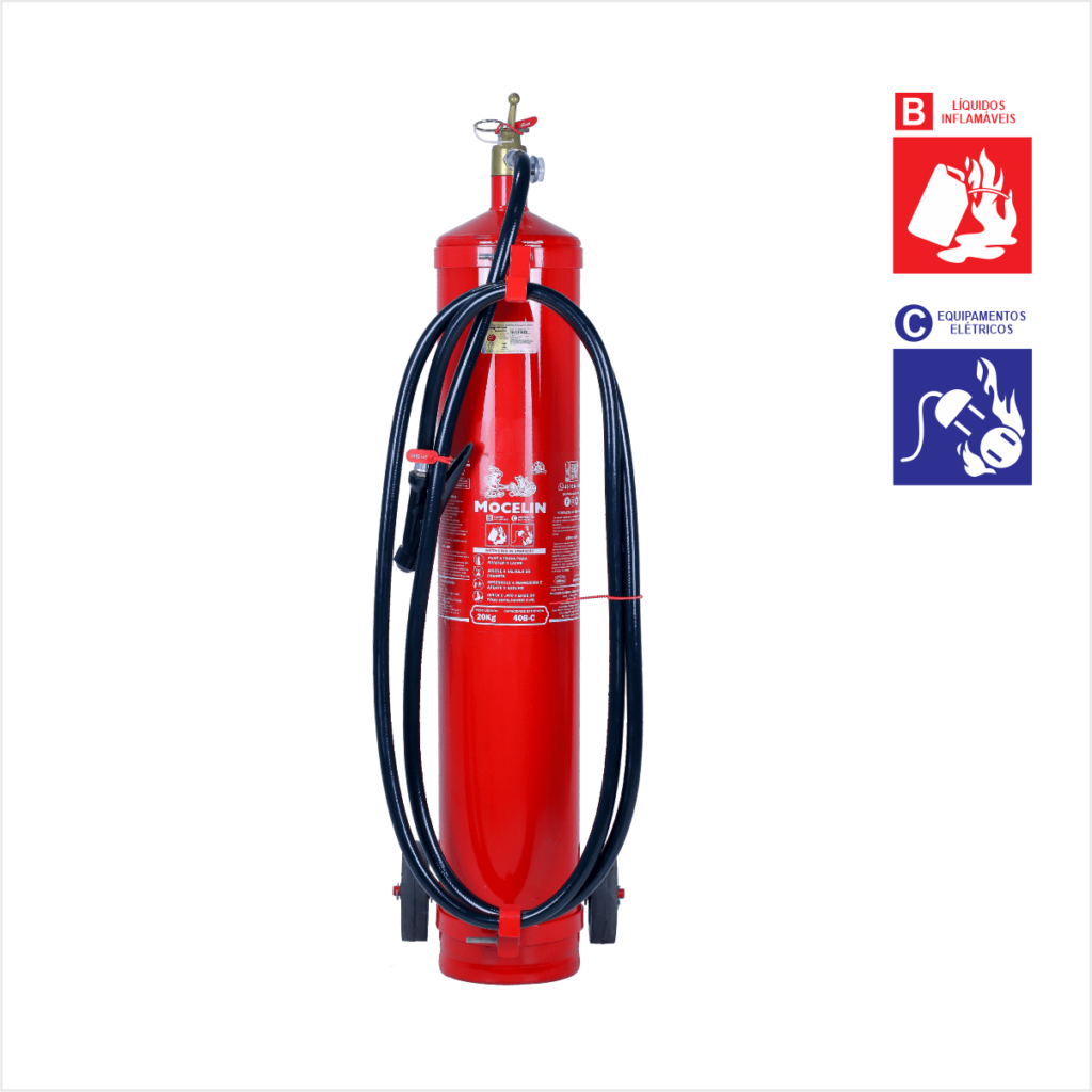 Extintor sobre rodas - 20kg - PÓ BC.
