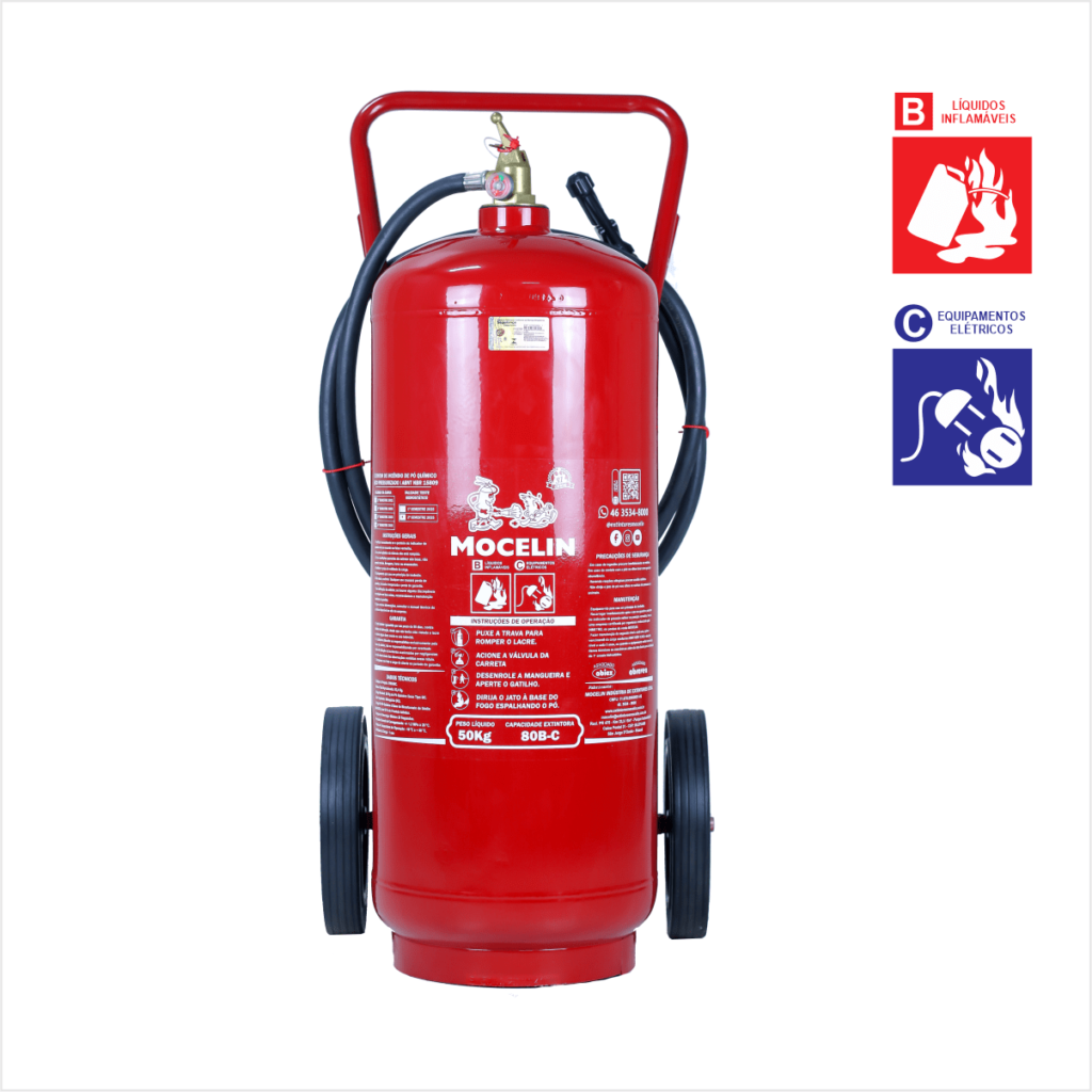 Extintor sobre rodas - 50kg - PÓ BC