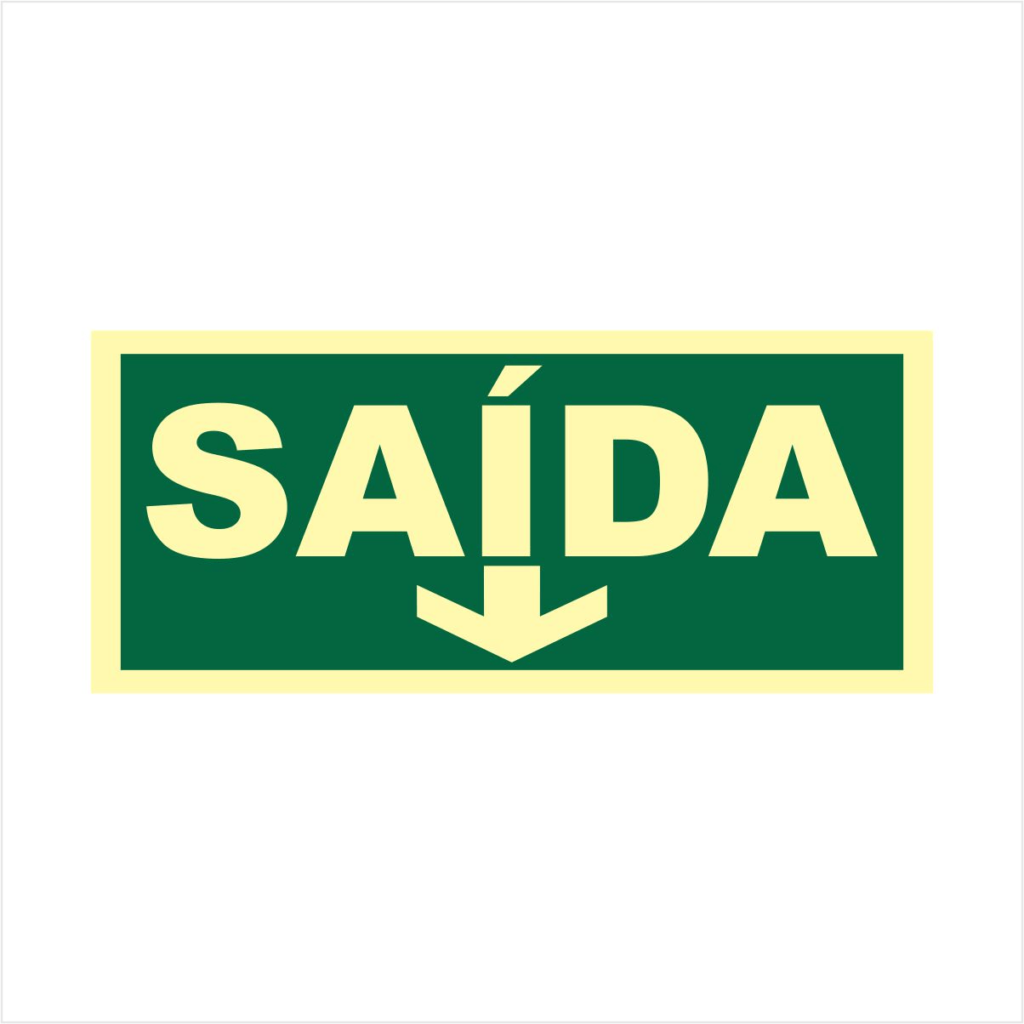 Placa de Sinalização saída á frente.